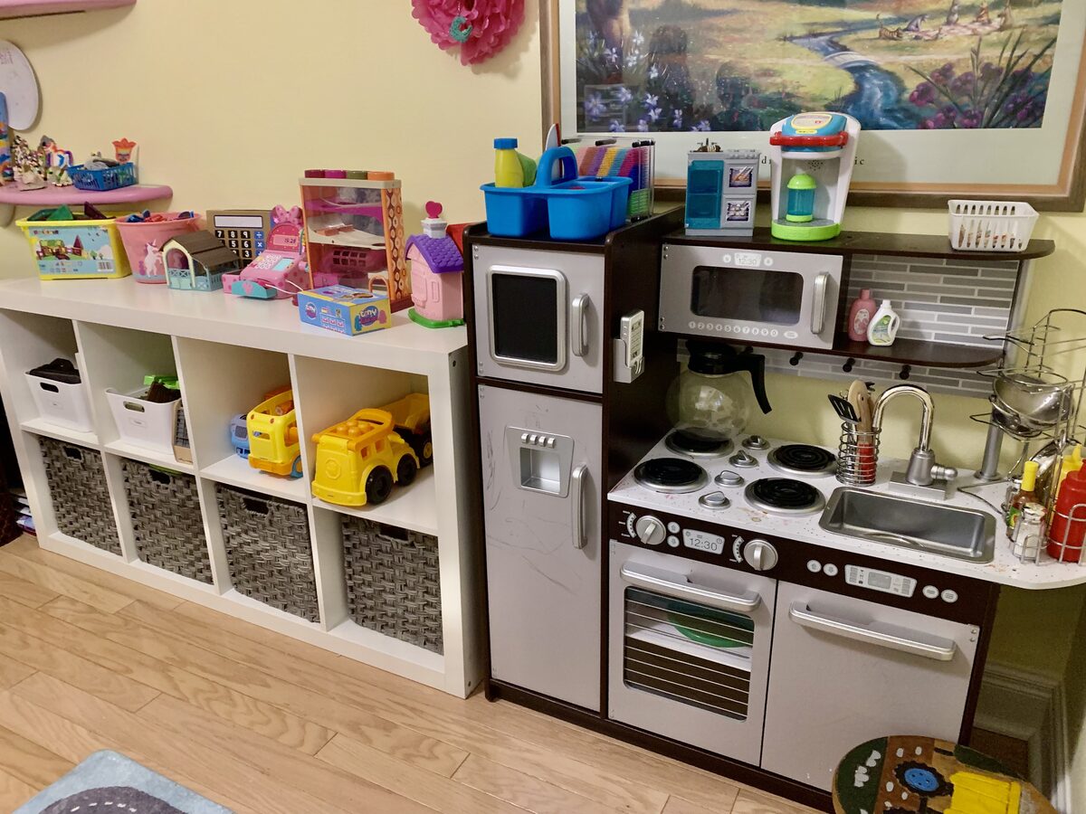 Children's playroom with defined activity zones and easy clean-up storage — Simply Spacial Lakewood Ranch, professional home organizer